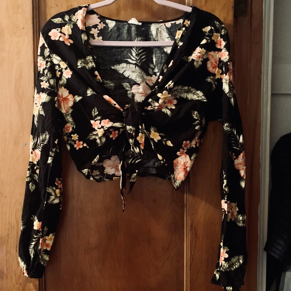 Floral Tie Top